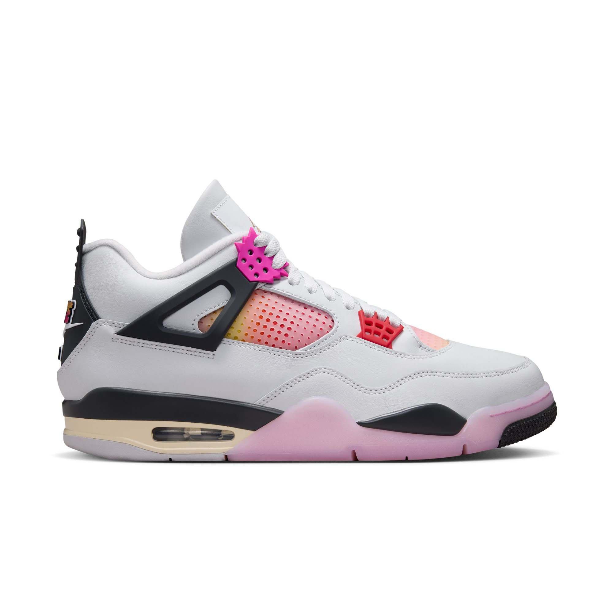 Jordan 4 Retro "Comic" Men's Shoe - OFF WHITE/FIRE PINK/ANTHRACITE